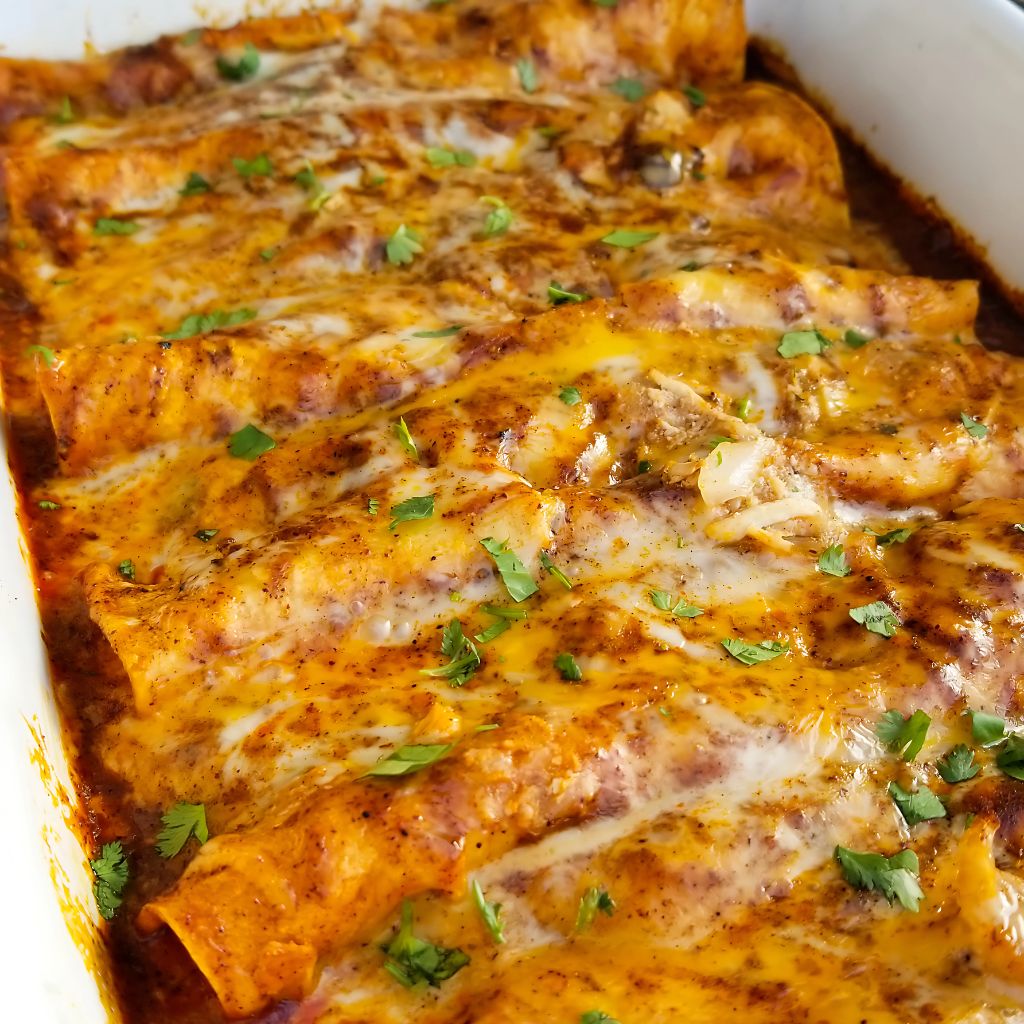 Shredded Chicken Enchiladas