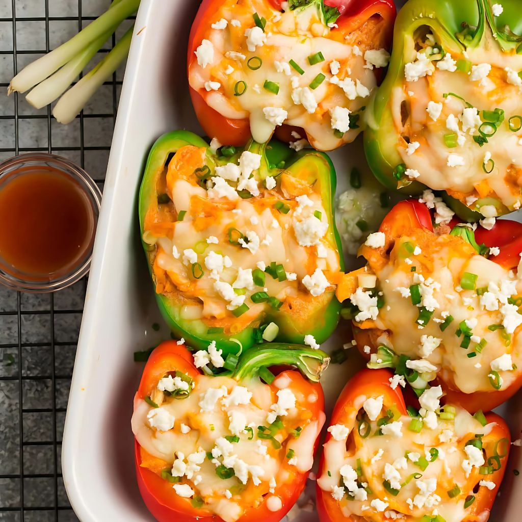  Buffalo Chicken Stuffed Peppers