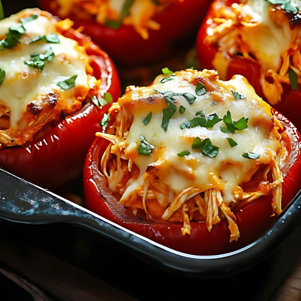 Buffalo Chicken Stuffed Peppers