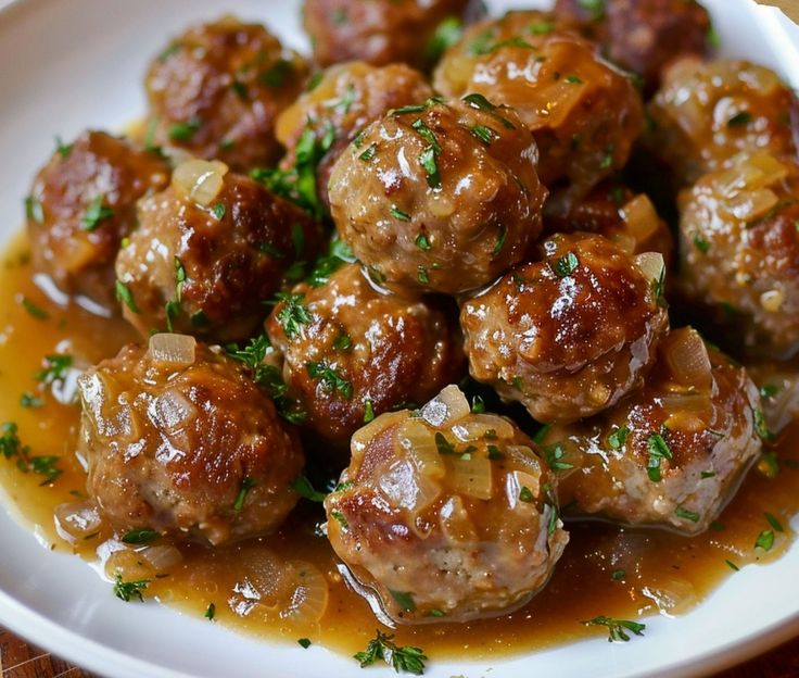 Stuffed Meatballs in Guinness Gravy