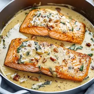 tuscan salmon with parmesan cream sauce 