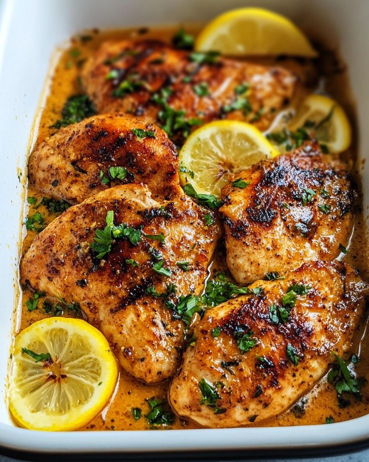 Lemon Butter Dijon Skillet Chicken 