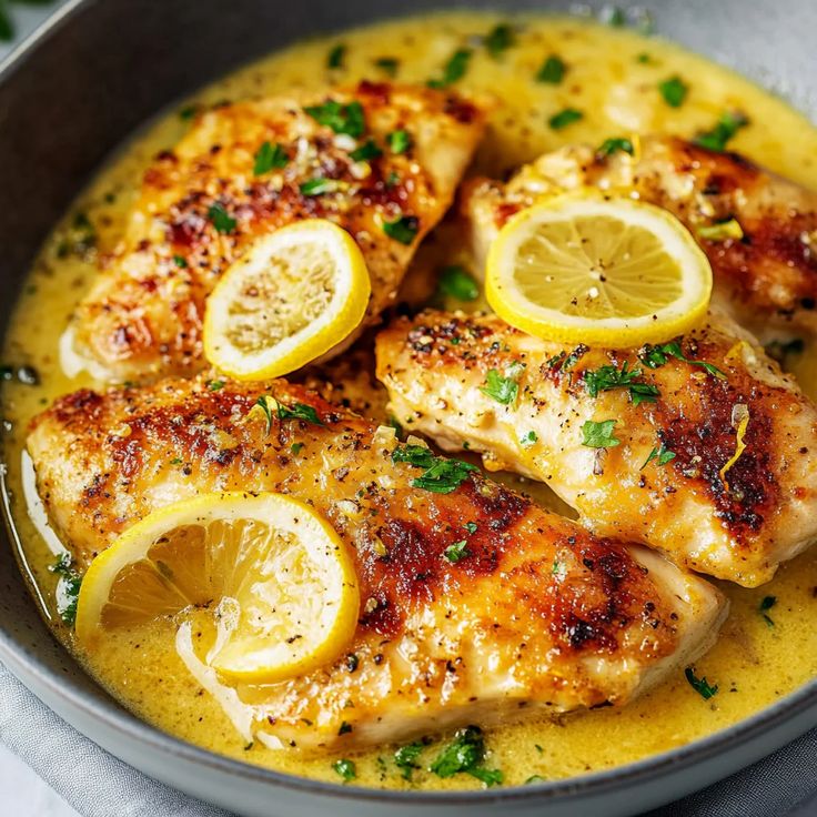 Lemon Butter Dijon Skillet Chicken 