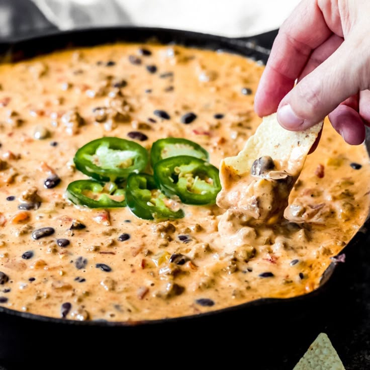 Loaded Venison Queso Dip 1 loaded venison queso dip