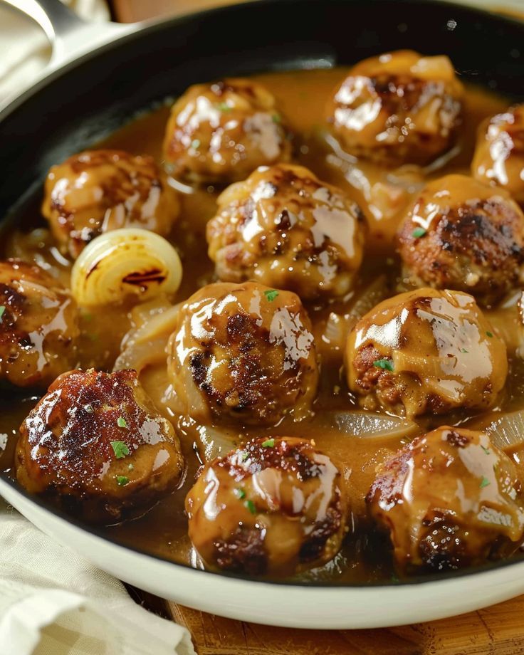 Stuffed Meatballs in Guinness Gravy