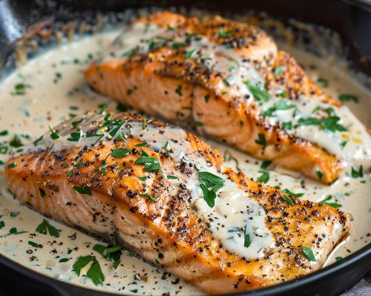 tuscan salmon with parmesan cream sauce 