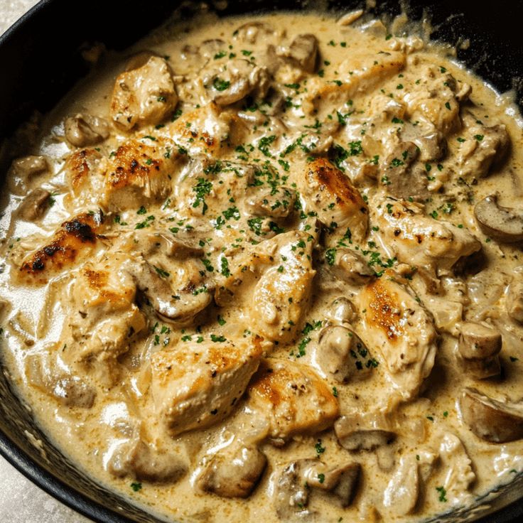 creamy chicken stroganoff 