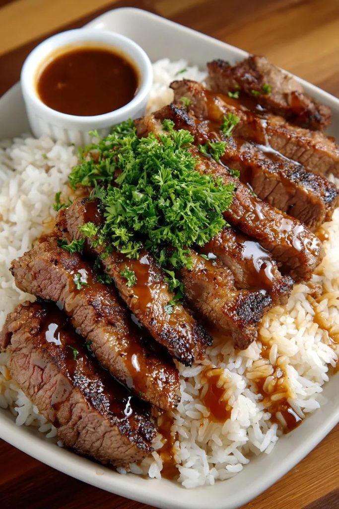 cajun steak with apricot orange glaze 