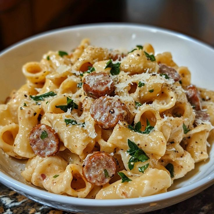 creamy tuscan sausage pasta 
