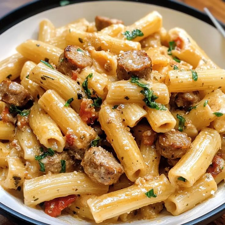 creamy tuscan sausage pasta 