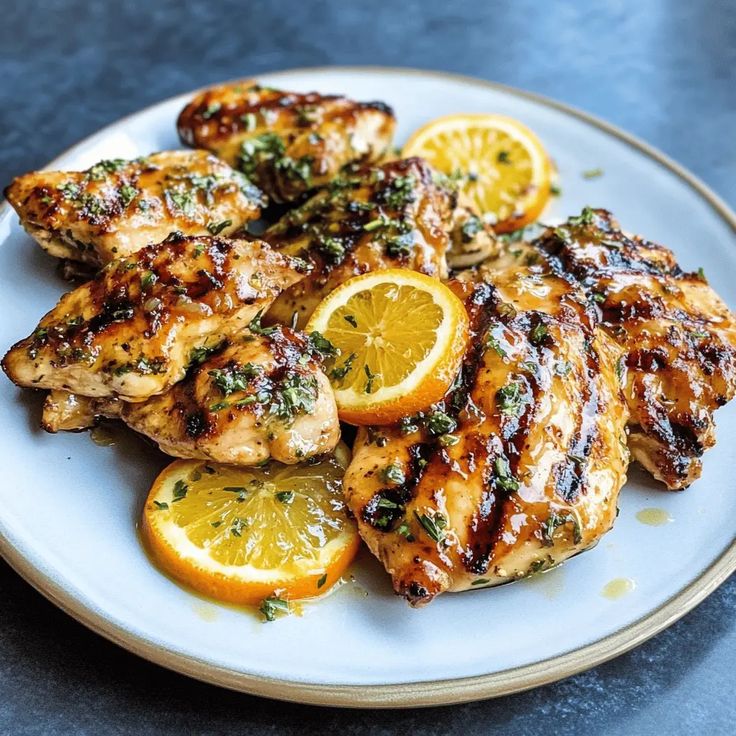 grilled citrus chicken with glaze 