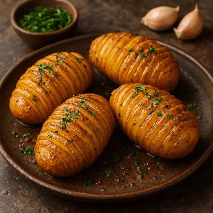 air fryer hasselback potatoes