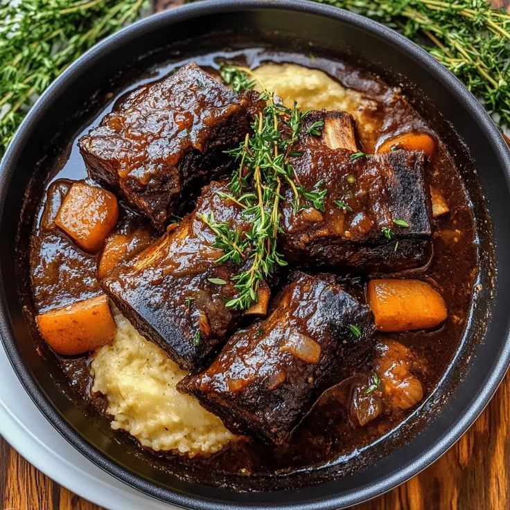 Slow Cooker Beef Short Ribs with Rich Gravy