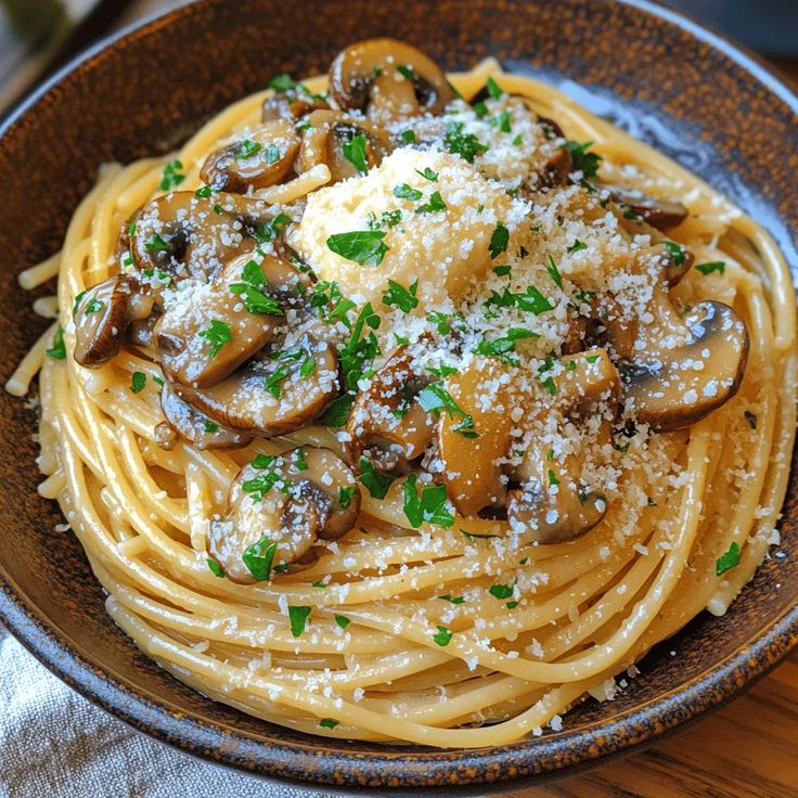 brown butter mushroom pasta 