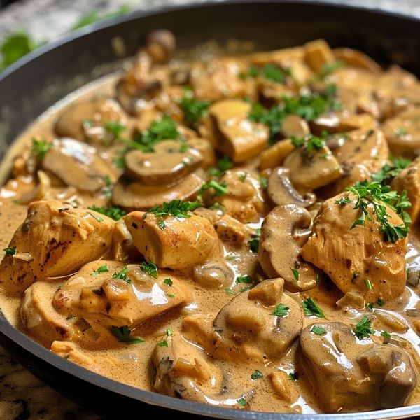 creamy chicken stroganoff 