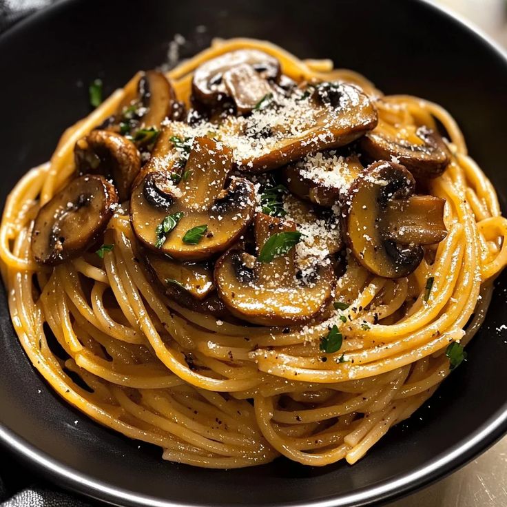 brown butter mushroom pasta 