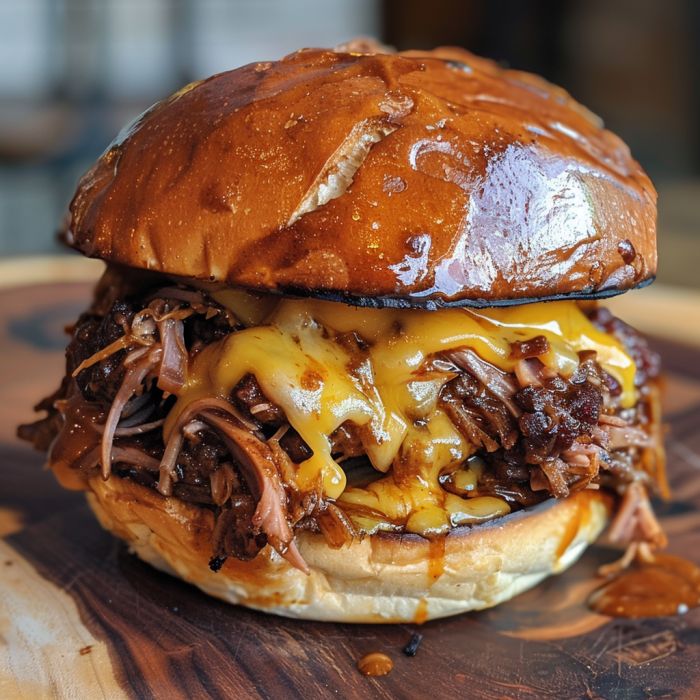 Crockpot Barbecue Brisket Sandwiches