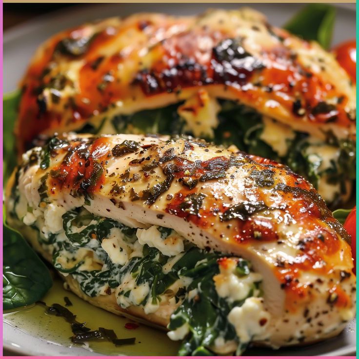 simple baked spinach ricotta chicken 