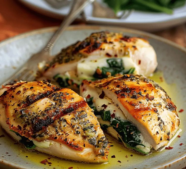 simple baked spinach ricotta chicken 